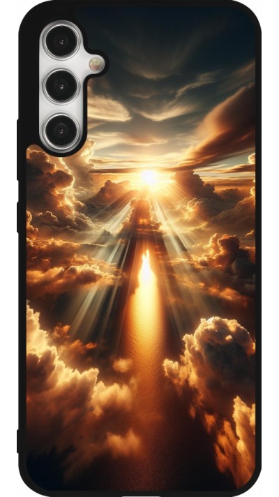 Samsung Galaxy A34 5G Case Hülle - Silikon schwarz Himmelsleuchten Zenit
