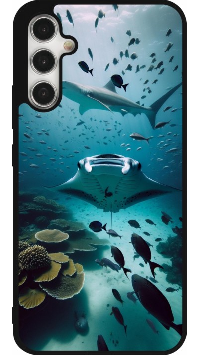 Samsung Galaxy A34 5G Case Hülle - Silikon schwarz Manta Lagune Reinigung