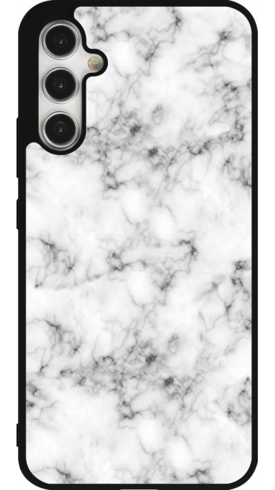 Samsung Galaxy A34 5G Case Hülle - Silikon schwarz Marble 01