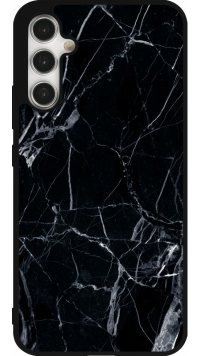 Coque Samsung Galaxy A34 5G - Silicone rigide noir Marble Black 01