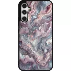 Samsung Galaxy A34 5G Case Hülle - Silikon schwarz Violetter silberner Marmor