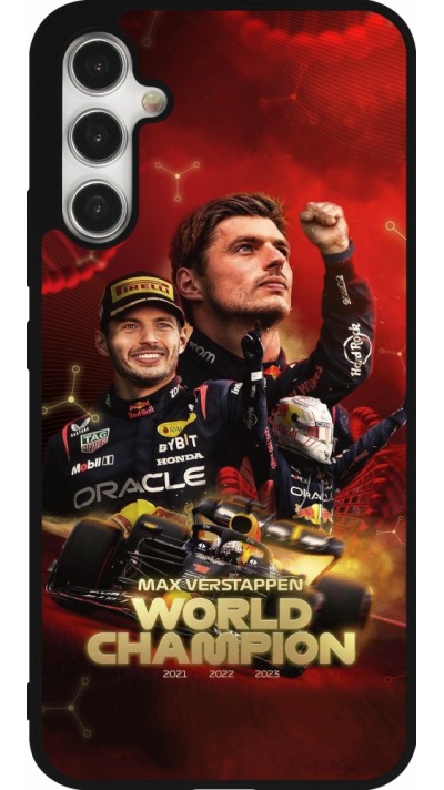 Coque Samsung Galaxy A34 5G - Silicone rigide noir Max Verstappen Champion 2023