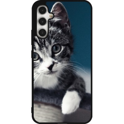 Coque Samsung Galaxy A34 5G - Silicone rigide noir Meow 23
