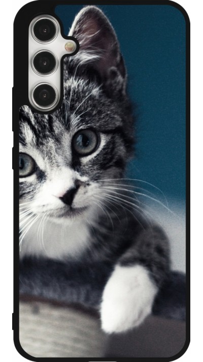 Coque Samsung Galaxy A34 5G - Silicone rigide noir Meow 23