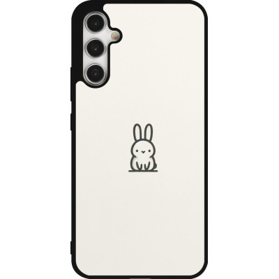 Coque Samsung Galaxy A34 5G - Silicone rigide noir Minimal bunny cutie