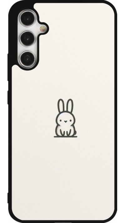 Coque Samsung Galaxy A34 5G - Silicone rigide noir Minimal bunny cutie