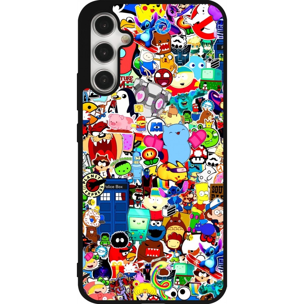 Samsung Galaxy A34 5G Case Hülle - Silikon schwarz Mixed cartoons