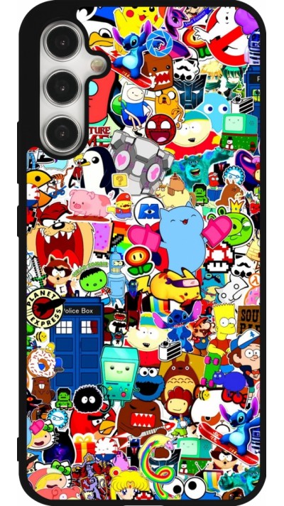 Coque Samsung Galaxy A34 5G - Silicone rigide noir Mixed cartoons