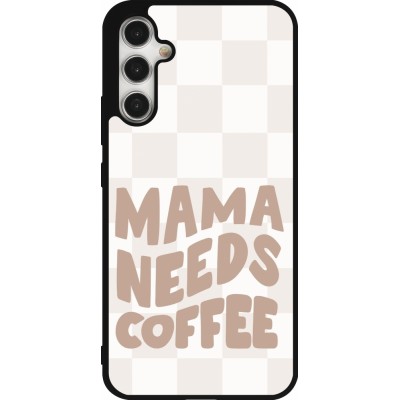 Coque Samsung Galaxy A34 5G - Silicone rigide noir Mom 2024 Mama needs coffee