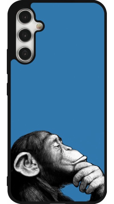 Coque Samsung Galaxy A34 5G - Silicone rigide noir Monkey Pop Art