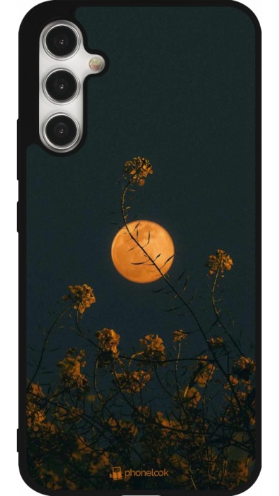 Samsung Galaxy A34 5G Case Hülle - Silikon schwarz Moon Flowers