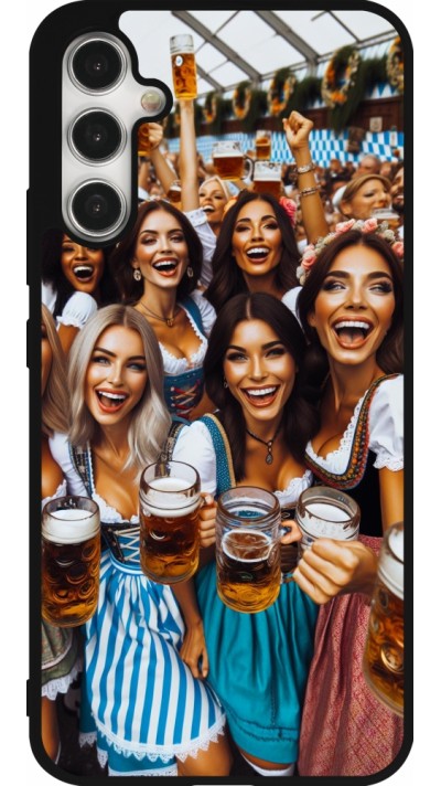 Samsung Galaxy A34 5G Case Hülle - Silikon schwarz Oktoberfest Frauen