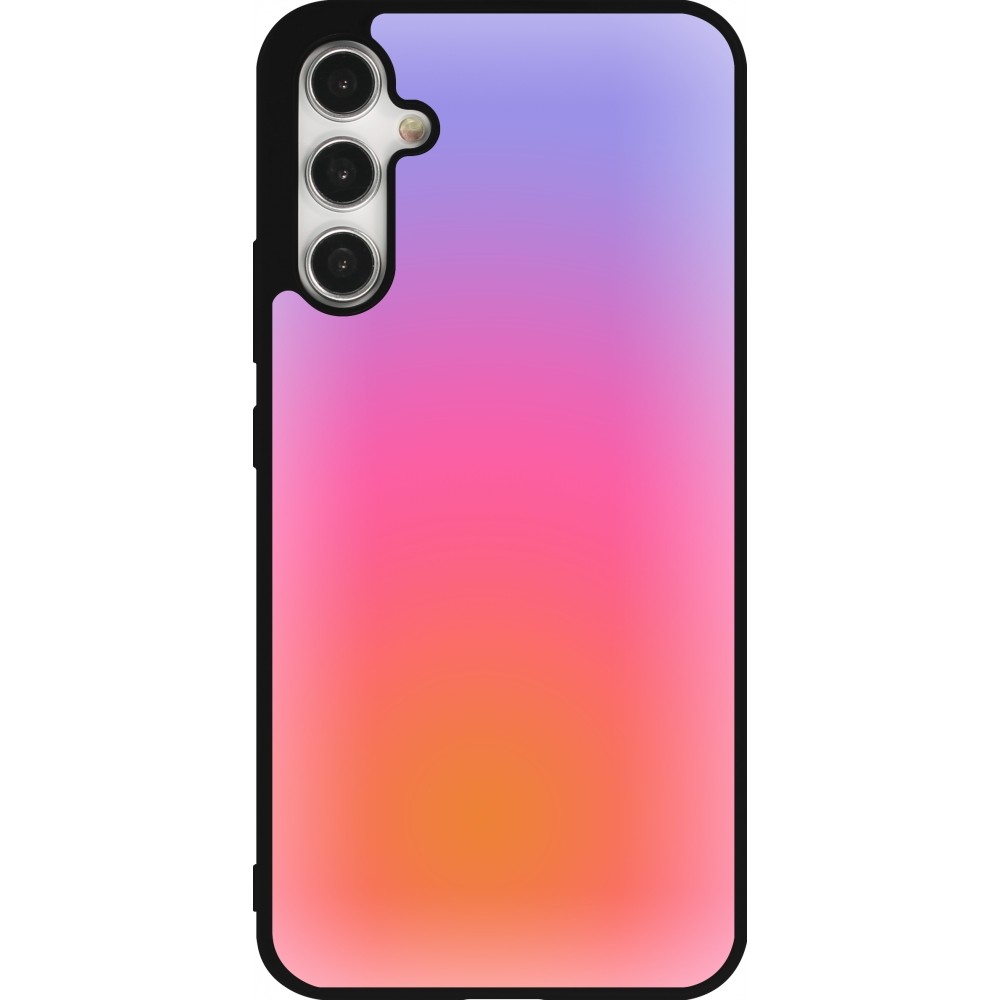 Samsung Galaxy A34 5G Case Hülle - Silikon schwarz Orange Pink Blue Gradient