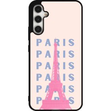 Samsung Galaxy A34 5G Case Hülle - Silikon schwarz Paris Pink Print