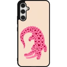 Samsung Galaxy A34 5G Case Hülle - Silikon schwarz Pink crocodile 2026