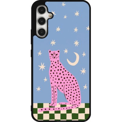Coque Samsung Galaxy A34 5G - Silicone rigide noir Pink leopard with stars 2026