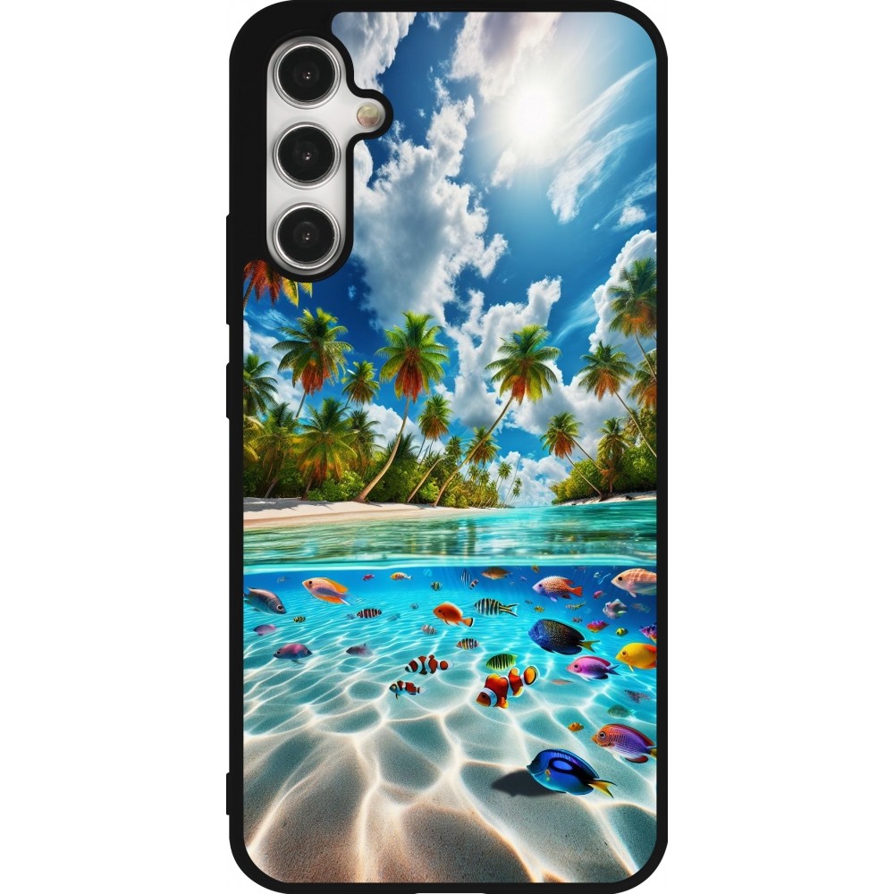 Samsung Galaxy A34 5G Case Hülle - Silikon schwarz Strandparadies