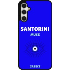 Samsung Galaxy A34 5G Case Hülle - Silikon schwarz Pop Summer Destination Santorini