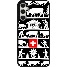 Coque Samsung Galaxy A34 5G - Silicone rigide noir Poya Suisse 1 noir