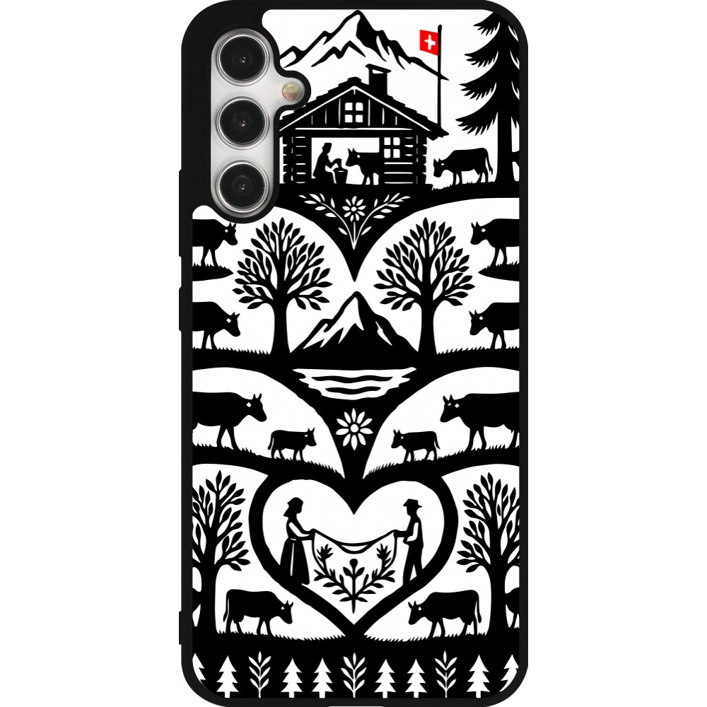 Coque Samsung Galaxy A34 5G - Silicone rigide noir Poya Suisse 2