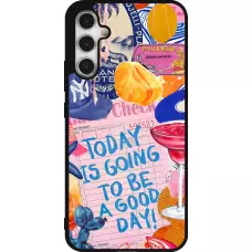 Coque Samsung Galaxy A34 5G - Silicone rigide noir Preppy Today is Going to be a good day