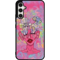 Coque Samsung Galaxy A34 5G - Silicone rigide noir Psychedelic pink mushroom