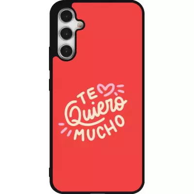 Samsung Galaxy A34 5G Case Hülle - Silikon schwarz Saint Valentines Day 26 Te quiero mucho