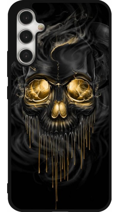 Samsung Galaxy A34 5G Case Hülle - Silikon schwarz Skull 02