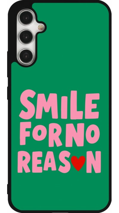 Samsung Galaxy A34 5G Case Hülle - Silikon schwarz Smile for no reason 2026