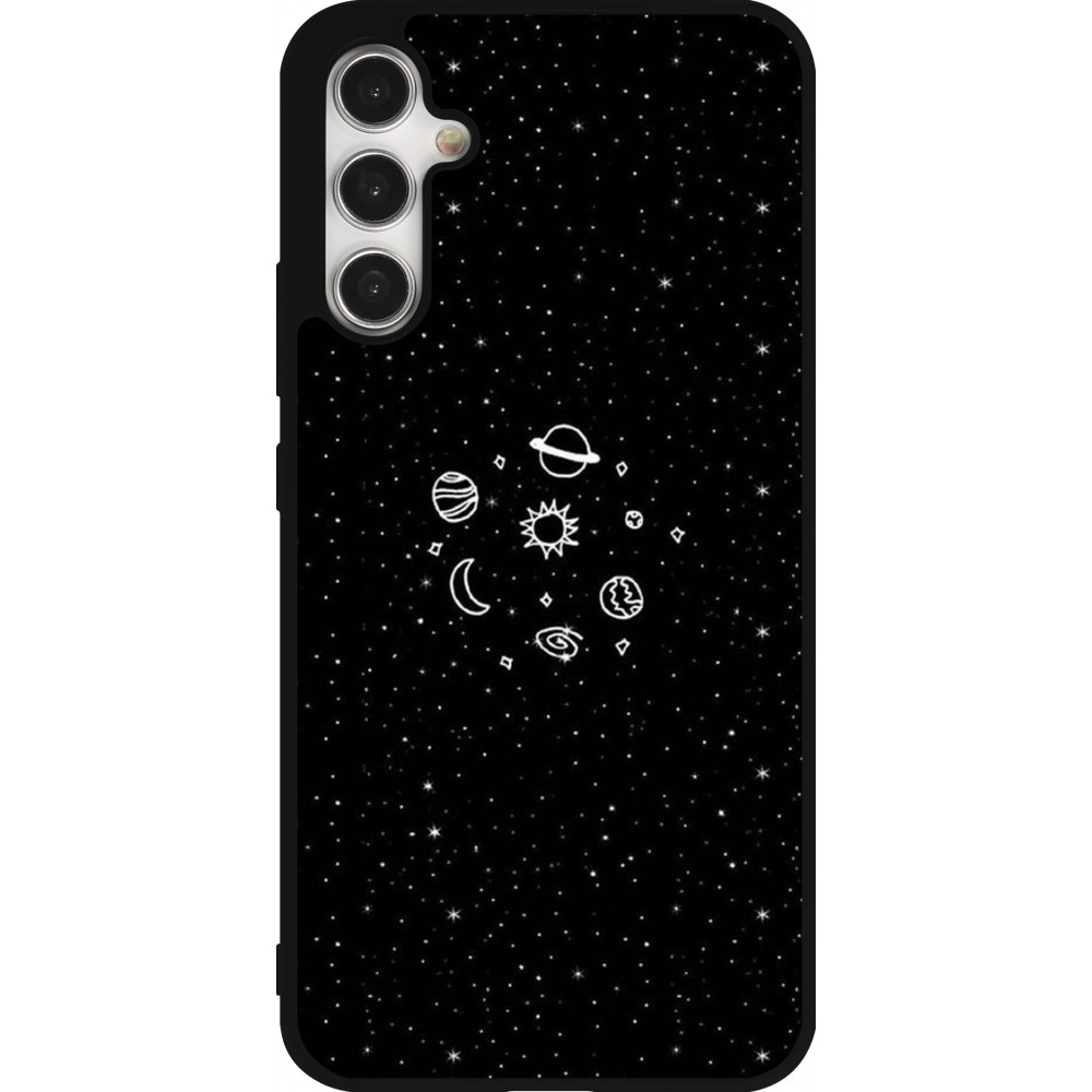 Samsung Galaxy A34 5G Case Hülle - Silikon schwarz Space Doodle