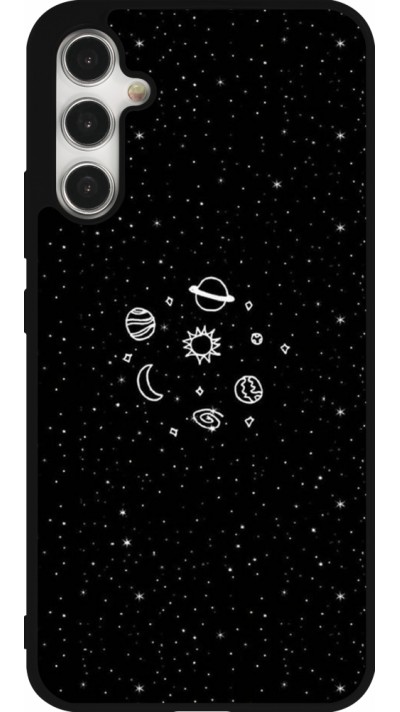Coque Samsung Galaxy A34 5G - Silicone rigide noir Space Doodle