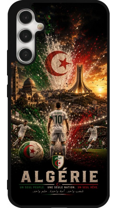 Samsung Galaxy A34 5G Case Hülle - Silikon schwarz Fussball Algerien splash 2026