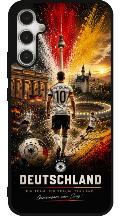 Samsung Galaxy A34 5G Case Hülle - Silikon schwarz Fussball Deutschland splash 2026