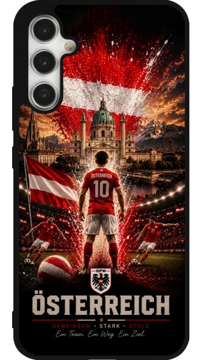 Samsung Galaxy A34 5G Case Hülle - Silikon schwarz Fussball Österreich splash 2026