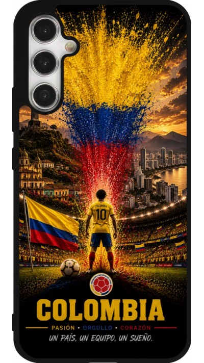 Samsung Galaxy A34 5G Case Hülle - Silikon schwarz Fussball Kolumbien splash 2026