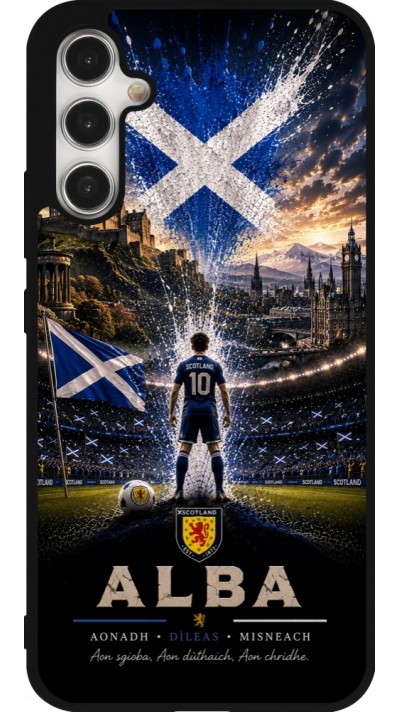 Samsung Galaxy A34 5G Case Hülle - Silikon schwarz Fussball Schottland splash 2026