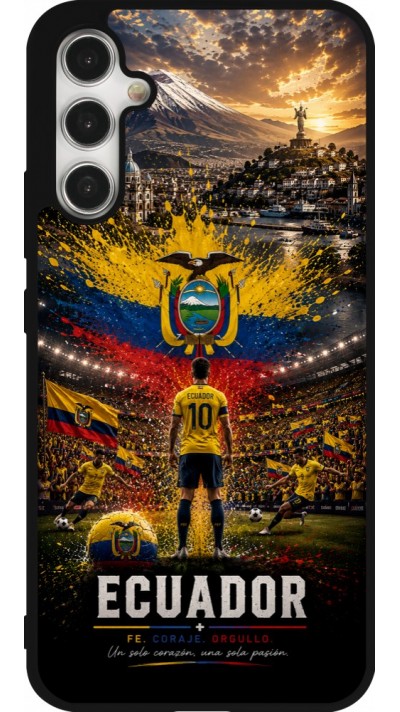 Samsung Galaxy A34 5G Case Hülle - Silikon schwarz Fussball Ecuador splash 2026