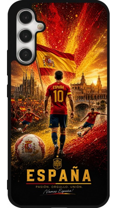 Samsung Galaxy A34 5G Case Hülle - Silikon schwarz Fussball Espanien splash 2026