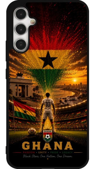 Samsung Galaxy A34 5G Case Hülle - Silikon schwarz Fussball Ghana splash 2026