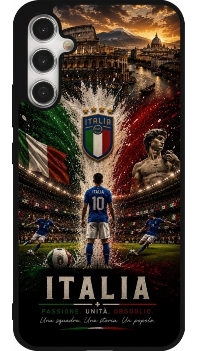 Samsung Galaxy A34 5G Case Hülle - Silikon schwarz Fussball Italien splash 2026