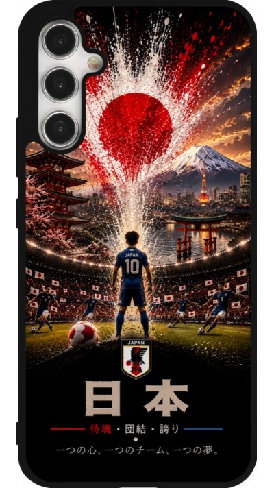 Samsung Galaxy A34 5G Case Hülle - Silikon schwarz Fussball Japan splash 2026