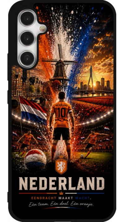 Samsung Galaxy A34 5G Case Hülle - Silikon schwarz Fussball Niederlande splash 2026