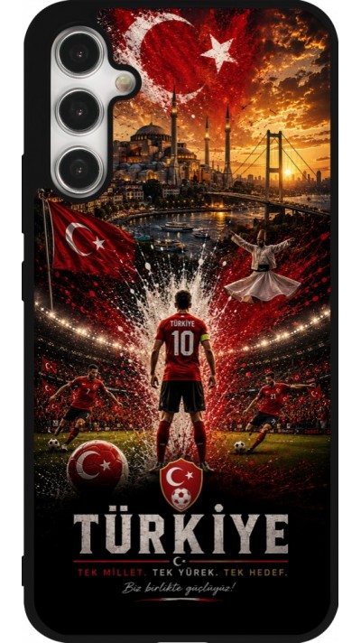 Samsung Galaxy A34 5G Case Hülle - Silikon schwarz Fussball Türkei splash 2026