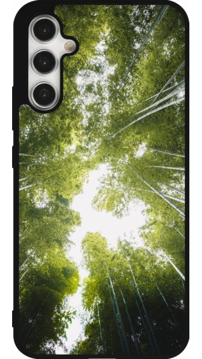 Coque Samsung Galaxy A34 5G - Silicone rigide noir Spring 23 forest blue sky