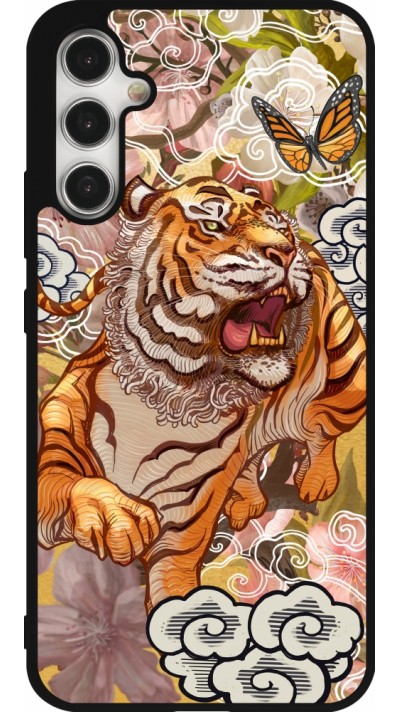 Samsung Galaxy A34 5G Case Hülle - Silikon schwarz Spring 23 japanese tiger