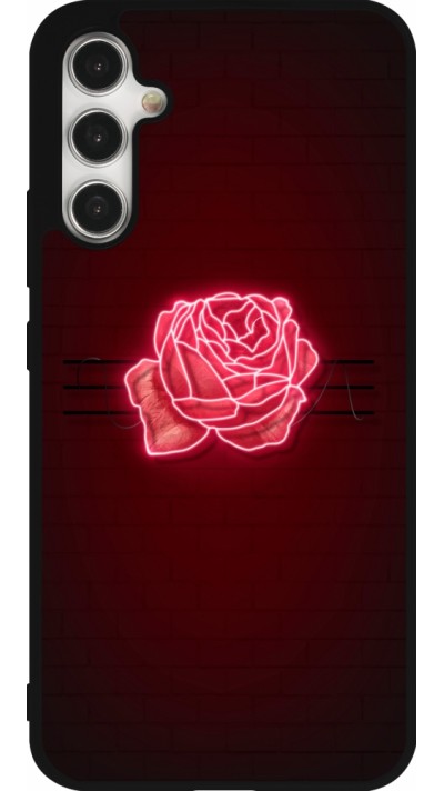 Samsung Galaxy A34 5G Case Hülle - Silikon schwarz Spring 23 neon rose
