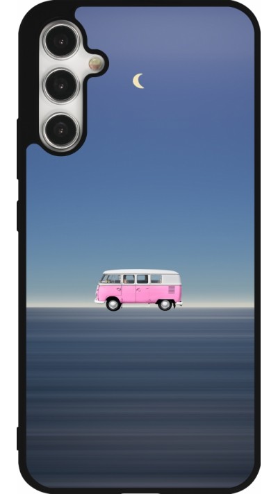 Samsung Galaxy A34 5G Case Hülle - Silikon schwarz Spring 23 pink bus