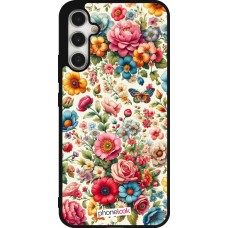 Samsung Galaxy A34 5G Case Hülle - Silikon schwarz Spring 25 fruehling bluetend