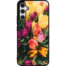Coque Samsung Galaxy A34 5G - Silicone rigide noir Bouquet of tulips Spring 2026