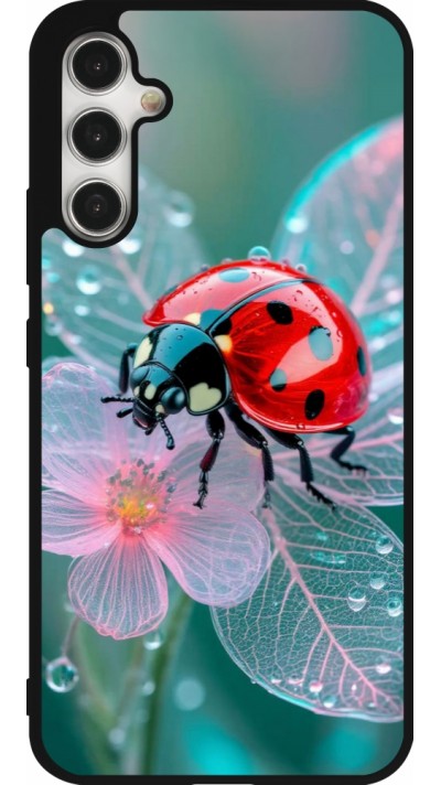 Coque Samsung Galaxy A34 5G - Silicone rigide noir Ladybird in bloom Spring 2026